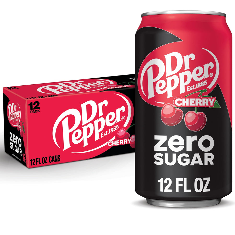 Dr Pepper Cherry Zero Sugar Soda - Essential Zero Sugar Style